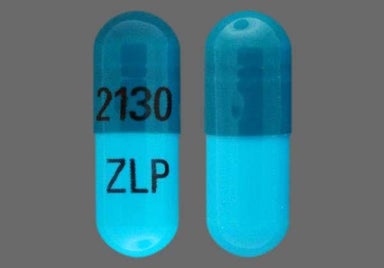 Blue, Green Capsule 2130 ZLP - Zaleplon 10mg Capsule