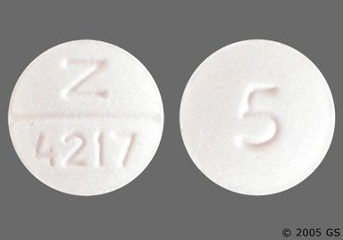 White Round Z 4217 - Pindolol 5mg Tablet