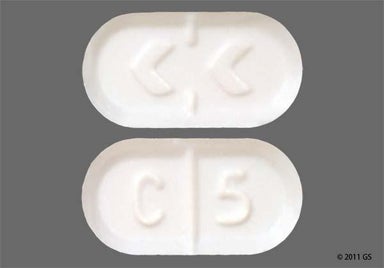White Oblong LOGO LOGO - Cabergoline 0.5mg Tablet