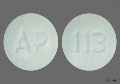 Blue Round 113 - Hyoscyamine Sulfate 0.125mg Sublingual Tablet