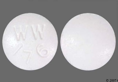 White Round WW 176 - Carisoprodol 350mg Tablet