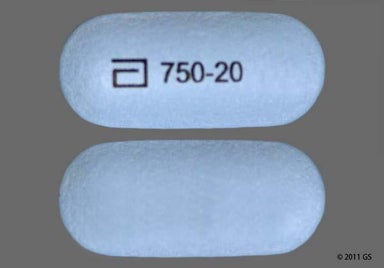 Blue Oblong LOGO 750-20 - Simcor 750mg-20mg Extended-Release Tablet