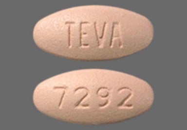 Peach Oval TEVA - Levofloxacin 500mg Tablet