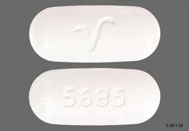 White Oblong 5685 - Risperidone 1mg Tablet