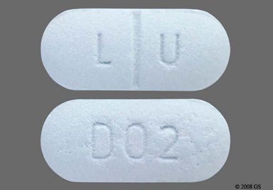 Blue Oblong L U - Sertraline Hydrochloride 50mg Tablet