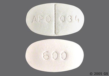 White Oval APO 034 - Gemfibrozil 600mg Tablet
