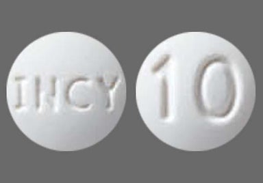 White Round Incy And 10 - Jakafi 10mg Tablet
