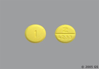 Yellow Round Z 4233 - Bumetanide 1mg Tablet
