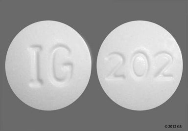 White Round 202 And Ig - Fosinopril Sodium 40mg Tablet