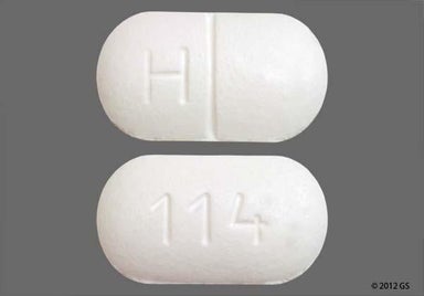 White Oblong 114 And H - Methocarbamol 500mg Tablet