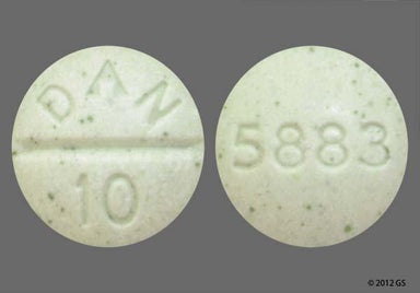 Green Round DAN 10 - Methylphenidate Hydrochloride 10mg Tablet