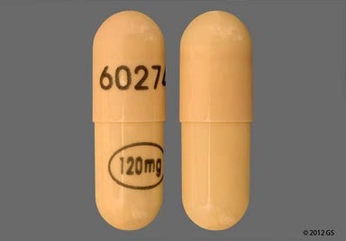 Yellow Capsule 60274 120mg - Verapamil Hydrochloride 120mg Sustained-Release Capsule