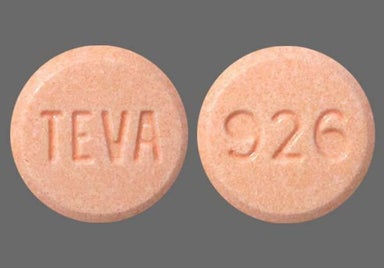Peach Round TEVA - Lovastatin 10mg Tablet