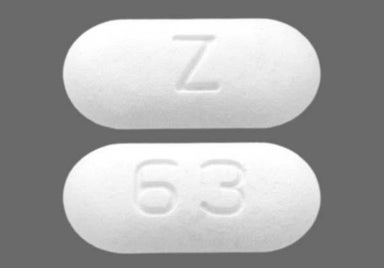 White Oblong 63 - Metformin Hydrochloride 500mg Extended-Release Tablet