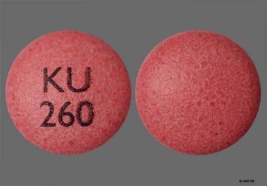 Pink Round KU 260 - Nifedipine 30mg Extended-Release Tablet