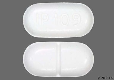 White Oblong IP 109 - Hydrocodone Bitartrate/Acetaminophen 5mg-325mg Tablet