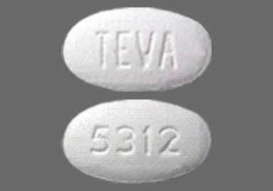 White Oval LOGO 5312 - Ciprofloxacin Hydrochloride 500mg Tablet