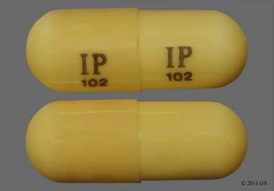Yellow Capsule IP 102 IP 102 - Gabapentin 300mg Capsule