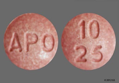 Red-Brown Round 10 25 And Apo - Enalapril Maleate/Hydrochlorothiazide 10mg-25mg Tablet