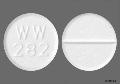 White Round WW 282 - Mefloquine Hydrochloride 250mg Tablet