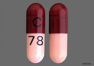 Maroon And Pink C 78 - Minocycline Hydrochloride 100mg Capsule