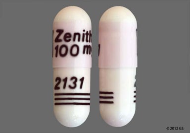 Pink Capsule Zenith 100mg 2131 - Nitrofurantoin (Macrocrystalline) 100mg Capsule