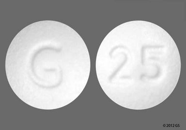 White Round G And 25 - Topiramate 25mg Tablet