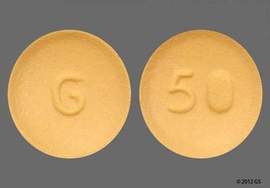 Yellow Round G And 50 - Topiramate 50mg Tablet