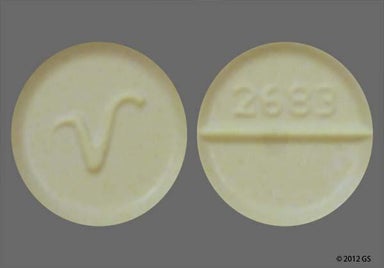 Yellow Round 2683 - Diazepam 5mg Tablet