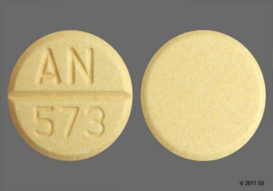 Yellow Round AN 573 - Bethanechol Chloride 25mg Tablet