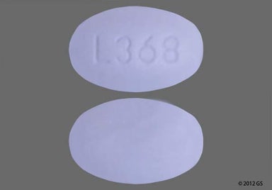 Blue Oblong L368 - Health Mart Naproxen Sodium 220mg Caplet