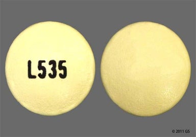 Yellow Round L535 - Sunmark Aspirin Low Dose 81mg Enteric Coated Tablet