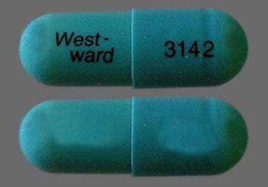 Blue Capsule West-ward 3142 - Doxycycline Hyclate 100mg Capsule