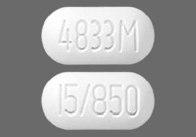 White Oblong 15/850 - Pioglitazone Hydrochloride and Metformin Hydrochloride 15mg-850mg Tablet