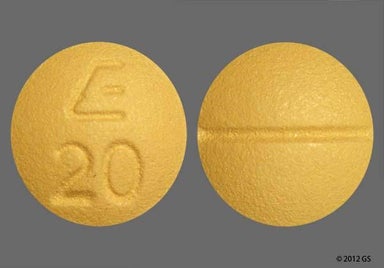 Yellow Round E 20 - Mirtazapine 15mg Tablet