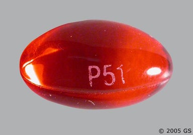 Orange Oval P51 - Sunmark Stool Softener 100mg Softgel