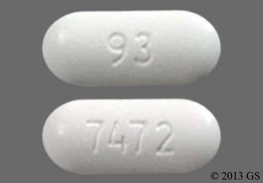 White Oblong 93 And 7472 - Rizatriptan Benzoate 10mg Tablet