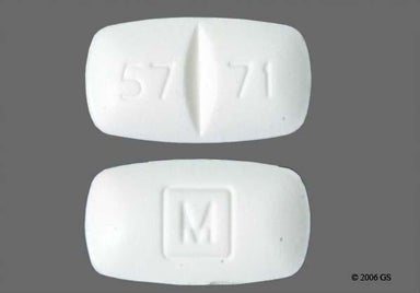 White Modified rectangle 57 71 - Methadone Hydrochloride 10mg Tablet