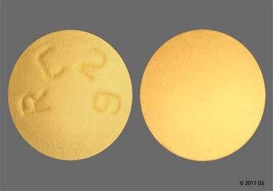 Yellow Round RC26 - Donepezil Hydrochloride 10mg Tablet