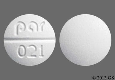 White Round Par 021 - Isosorbide Dinitrate 10mg Tablet