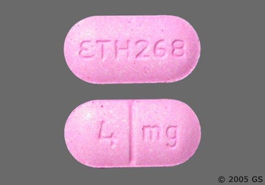 Pink Oblong ETH268 - Doxazosin Mesylate 4mg Tablet