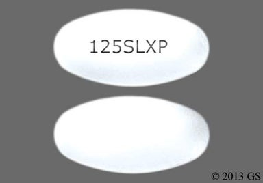 White Oval 125SLXP - Fulyzaq 125mg Delayed-Release Tablet