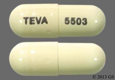 Beige Teva 5503 - Olanzapine and Fluoxetine 3mg-25mg Capsule