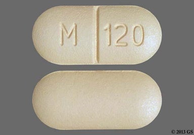 Peach Oblong M 120 - Abacavir 300mg Tablet