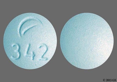 Blue Round Logo 342 - Desipramine Hydrochloride 25mg Tablet