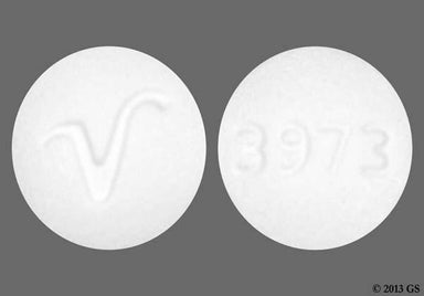 White Round 3973 - Lisinopril 20mg Tablet