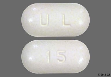 Yellow Oblong U L - Meloxicam 15mg Tablet