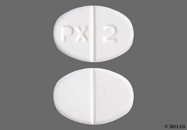 White Oval Px 2 - Pramipexole Dihydrochloride 0.5mg Tablet