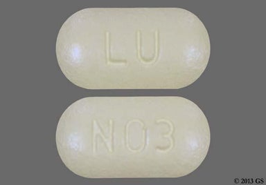 Yellow Oblong Lu And N03 - Pravastatin Sodium 40mg Tablet