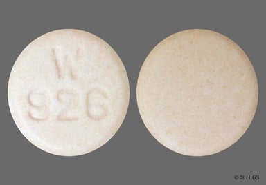 Beige Round W 926 - Enalapril Maleate 20mg Tablet